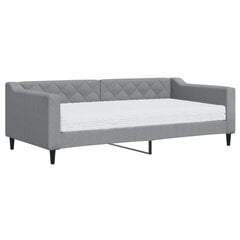 Sofa-lova vidaXL, 90x190 cm, pilka kaina ir informacija | Lovos | pigu.lt