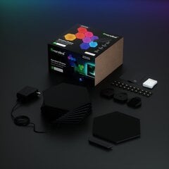 Nanoleaf Shapes Ultra Black Hexagon Starter Kit (9 panels) цена и информация | Настенные светильники | pigu.lt