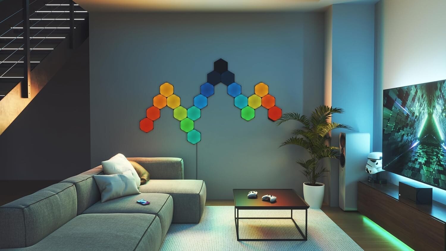 Nanoleaf sieninis šviestuvas Shapes Ultra Black Hexagon kaina ir informacija | Sieniniai šviestuvai | pigu.lt