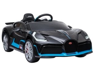 Vaikiškas vienvietis elektromobilis Bugatti Divo, juodas kaina ir informacija | Elektromobiliai vaikams | pigu.lt