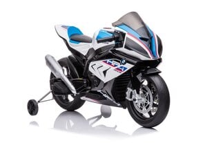 Vienvietis vaikiškas elektrinis motociklas Bmw HP4, baltas kaina ir informacija | Elektromobiliai vaikams | pigu.lt