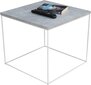 Kavos staliukas ADRK Furniture Elena 50x50 cm, pilkas/baltas kaina ir informacija | Kavos staliukai | pigu.lt