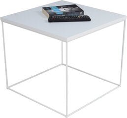 Kavos staliukas ADRK Furniture Elena 50x50 cm, baltas kaina ir informacija | Kavos staliukai | pigu.lt