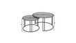 Kavos staliukų komplektas ADRK Furniture Etta, baltas/juodas kaina ir informacija | Kavos staliukai | pigu.lt