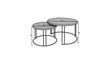 Kavos staliukų komplektas ADRK Furniture Etta, pilkas/juodas kaina ir informacija | Kavos staliukai | pigu.lt