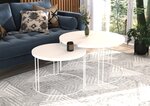 Комплект кофейных столиков ADRK Furniture Etta, белый цвет