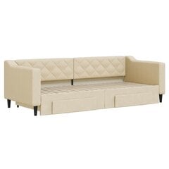 Sofa-lova vidaXL, 80x200 cm, smėlio kaina ir informacija | Lovos | pigu.lt