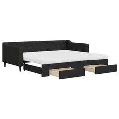 Sofa-lova vidaXL, 90x200 cm, juoda цена и информация | Кровати | pigu.lt