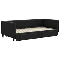 Sofa-lova vidaXL, 90x190 cm, juoda kaina ir informacija | Lovos | pigu.lt