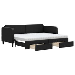 Sofa-lova vidaXL, 80x200 cm, juoda kaina ir informacija | Lovos | pigu.lt