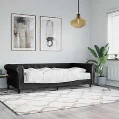 Sofa-lova vidaXL, 90x200 cm, juoda цена и информация | Кровати | pigu.lt