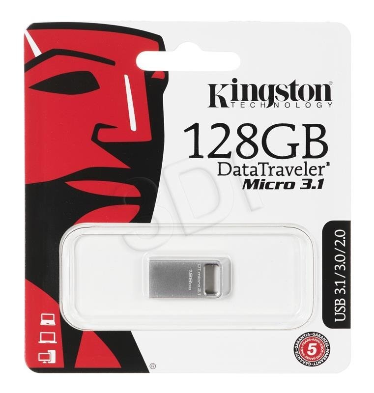 USB laikmena KINGSTON 128GB DTMicro USB 3.1/3.0 Type-A metal ultra-compact flash  drive kaina | pigu.lt