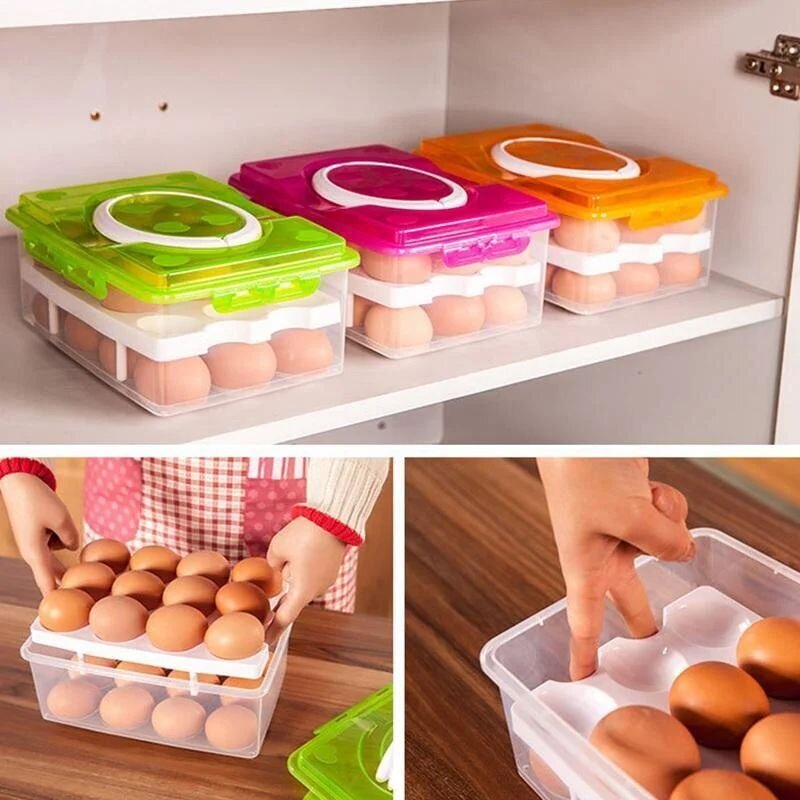 Contare kiaušinių dėžutė šaldytuvui, 1x24 vnt. kaina ir informacija | Maisto saugojimo  indai | pigu.lt