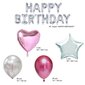 Balionų rinkinys gimtadieniui, sidabriniai, rožiniai, 85 vnt цена и информация | Balionai | pigu.lt