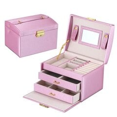 Papuošalų dėžutė Lelani, rožinė kaina ir informacija | Interjero detalės | pigu.lt