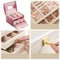 Papuošalų dėžutė Lelani, rožinė/auksinė kaina ir informacija | Interjero detalės | pigu.lt