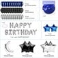 Balionų rinkinys gimtadieniui, juodi, mėlyni цена и информация | Balionai | pigu.lt