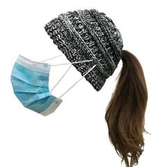 Kepurė mergaitėms HD-56869, juoda цена и информация | Шапки, перчатки, шарфы для девочек | pigu.lt
