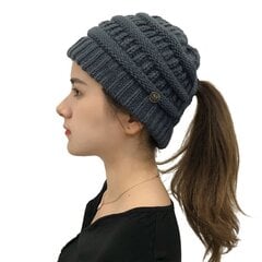 Kepurė mergaitėms HD-56871, pilka kaina ir informacija | Kepurės, pirštinės, šalikai mergaitėms | pigu.lt