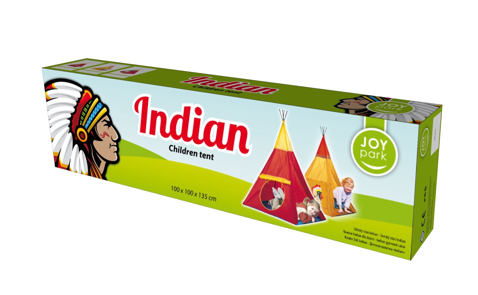 Vaikiška palapinė Indian III, 100x100x135cm цена и информация | Vaikų žaidimų nameliai | pigu.lt