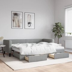 Sofa-lova vidaXL, 80x200 cm, pilka kaina ir informacija | Lovos | pigu.lt