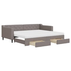 Sofa-lova vidaXL, 90x200 cm, pilka kaina ir informacija | Lovos | pigu.lt