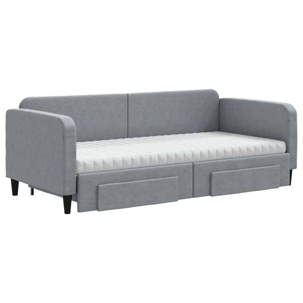 Sofa-lova vidaXL, 90x200 cm, pilka kaina ir informacija | Lovos | pigu.lt