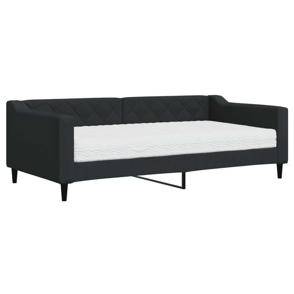 Sofa-lova vidaXL, 90x190 cm, juoda цена и информация | Lovos | pigu.lt