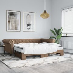 Sofa-lova vidaXL, 90x200 cm, ruda kaina ir informacija | Lovos | pigu.lt