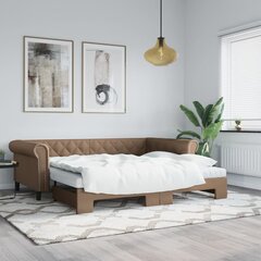 Sofa-lova vidaXL, 90x200 cm, ruda цена и информация | Кровати | pigu.lt