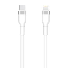 Setty USB-C - Lightning cable 1m 3A KSC-L-130 white цена и информация | Кабели и провода | pigu.lt