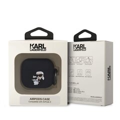 Karl Lagerfeld 3D Logo NFT Karl and Choupette Silicone Case for AirPods 1|2 Black цена и информация | Аксессуары для наушников | pigu.lt