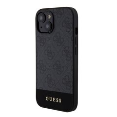 Guess PU 4G Stripe MagSafe Case for iPhone 15 Black цена и информация | Чехлы для телефонов | pigu.lt