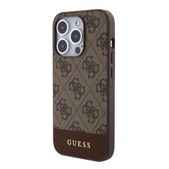 CG Mobile Guess PU 4G Stripe MagSafe Case GUHMP15LG4GLBR kaina ir informacija | Telefono dėklai | pigu.lt