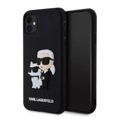 Karl Lagerfeld 3D Rubber Karl and Choupette Case for iPhone 11 Black цена и информация | Чехлы для телефонов | pigu.lt