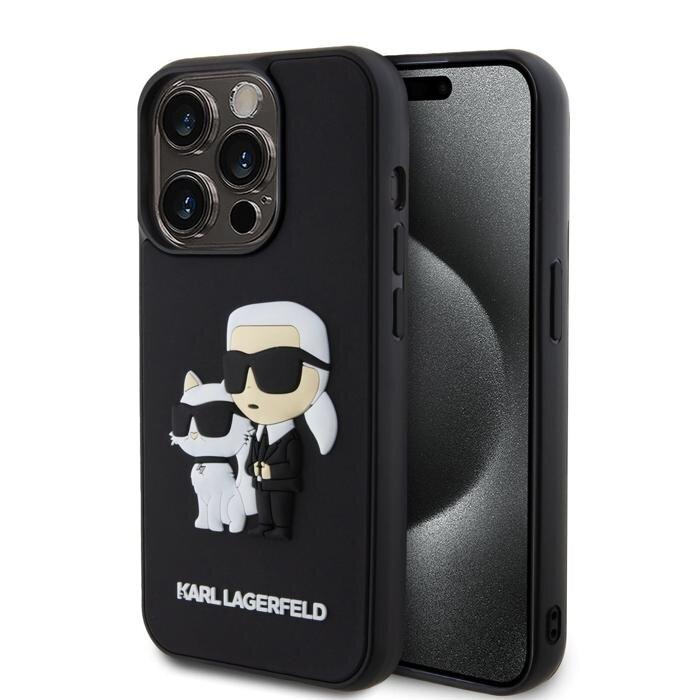 CG Mobile Karl Lagerfeld 3D Rubber Karl and Choupette Case KLHCP14L3DRKCNK цена и информация | Telefono dėklai | pigu.lt