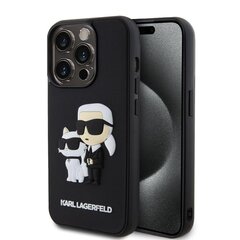 Karl Lagerfeld 3D Rubber Karl and Choupette Case for iPhone 14 Pro Max Black цена и информация | Чехлы для телефонов | pigu.lt