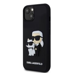Karl Lagerfeld 3D Rubber Karl and Choupette Case for iPhone 15 Black цена и информация | Чехлы для телефонов | pigu.lt