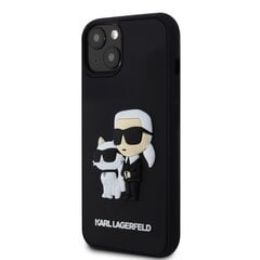 Karl Lagerfeld 3D Rubber Karl and Choupette Case for iPhone 15 Plus Black цена и информация | Чехлы для телефонов | pigu.lt