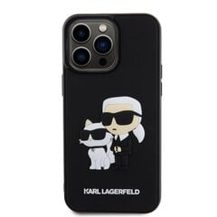 Karl Lagerfeld 3D Rubber Karl and Choupette Case for iPhone 15 Pro Max Black цена и информация | Чехлы для телефонов | pigu.lt