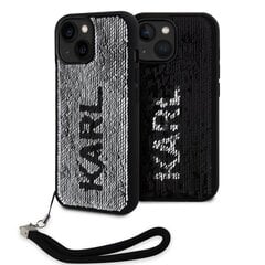 Karl Lagerfeld Sequins Reversible Case for iPhone 15 Black|Silver цена и информация | Чехлы для телефонов | pigu.lt