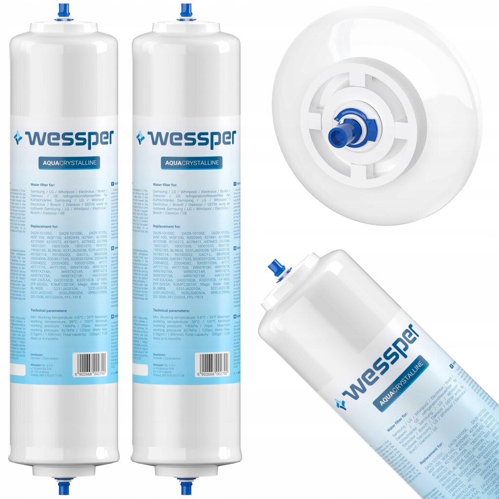Wessper Aqua Crystalline, 2 vnt. цена и информация | Vandens filtrai | pigu.lt