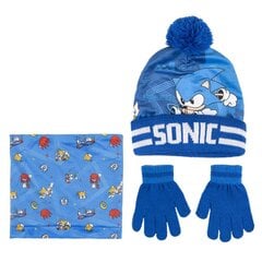Kepurės, šaliko ir pirštinių komplektas berniukams Sonic S0737894 цена и информация | Шапки, перчатки, шарфы для мальчиков | pigu.lt