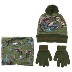 Kepurės, šaliko ir pirštinių komplektas berniukams Jurassic Park S0737893 цена и информация | Шапки, перчатки, шарфы для мальчиков | pigu.lt