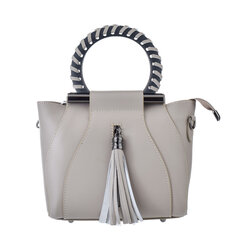 Women's Handbag Mia Tomazzi WB201297-GREY Beige (21 x 18 x 7 cm) kaina ir informacija | Moteriškos rankinės | pigu.lt