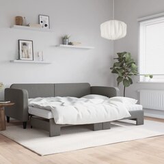 Sofa-lova vidaXL, 90x200 cm, pilka kaina ir informacija | Lovos | pigu.lt