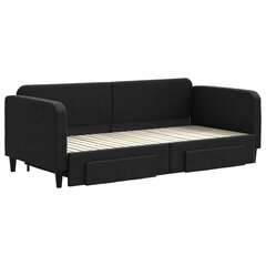 Sofa-lova vidaXL, 90x200 cm, juoda kaina ir informacija | Lovos | pigu.lt