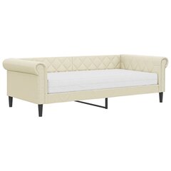 Sofa-lova vidaXL, 90x200 cm, smėlio цена и информация | Кровати | pigu.lt