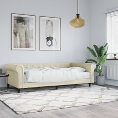 Sofa-lova vidaXL, 90x200 cm, smėlio цена и информация | Кровати | pigu.lt