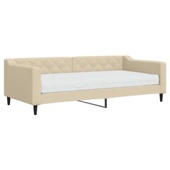 Sofa-lova vidaXL, 90x200 cm, smėlio kaina ir informacija | Lovos | pigu.lt